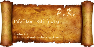 Péter Károly névjegykártya